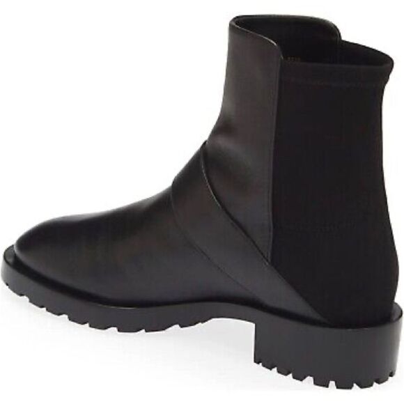 Stuart Weitzman New $595 Luxering Black Leather Bootie Size 9 - Picture 2 of 10